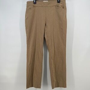 Talbots‎ Woman Camel Tan Pull On Dress Pants Straight Leg Stretch 16W